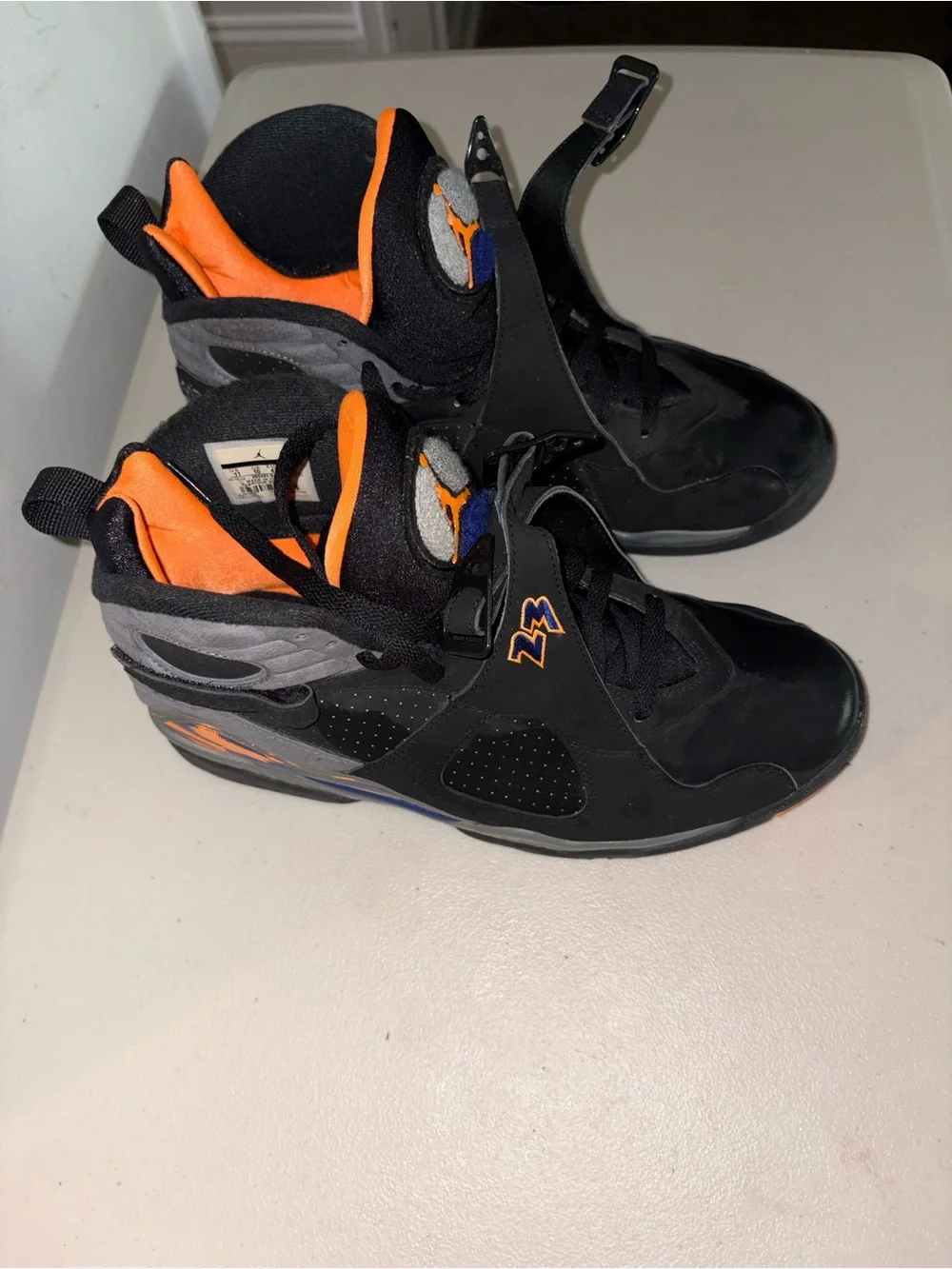 Jordan Black with Orange Accent Retro Basketball Shoes